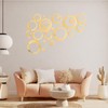 32 Pieces Removable Circle Wall Mirror Sticker Round Decal Acrylic