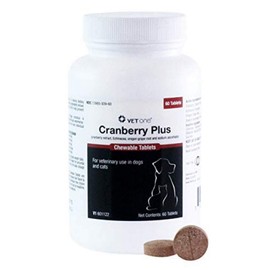 Vet One Cranberry Plus for Dogs & Cats - Urinary Tract & Bladder Support - 60 Chewable Tablets