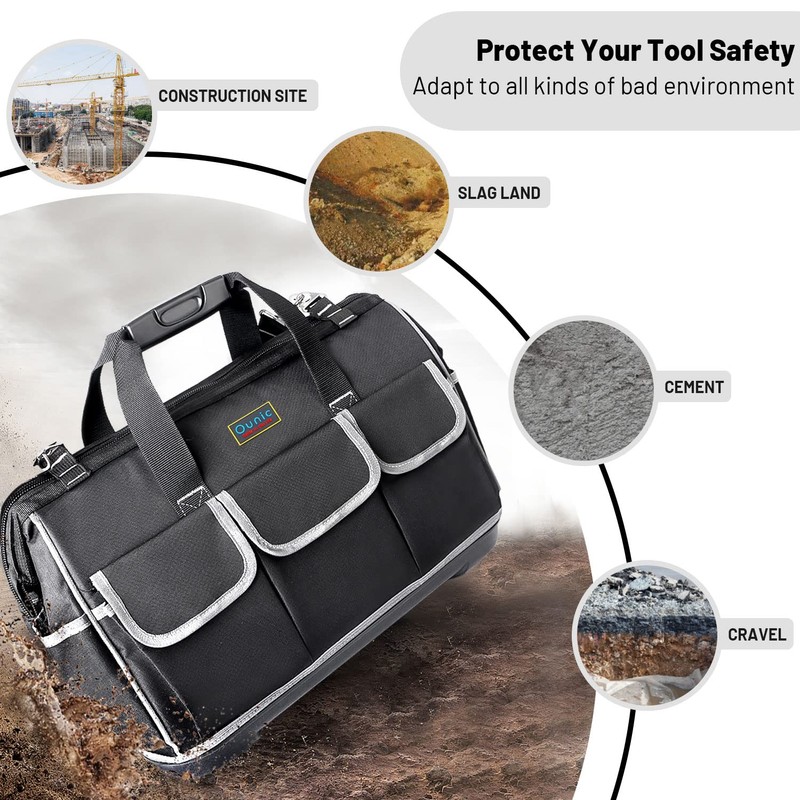 Tool Bag, Ounic 20 Inch Large Tool Bag With Wide