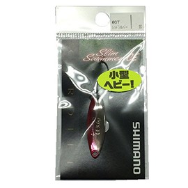 Shimano 60T TR-S20N Spoon, Cardiff, Slim Swimmer, Compact Edition, 0.07 oz (2.0 g), Red Silver