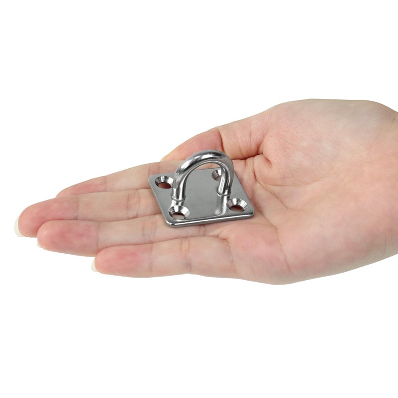 HOMPER 6Pcs M5 304 Stainless Steel Square Eye Pad Plate,