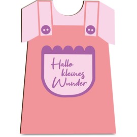 Karte zur Geburt Mädchen Hallo kleines Wunder Mädchen Holzkarte - Geburtstagskarte mit Umschlag - Geschenk Geburt Mädchen, Karte Baby Geburt Mädchen, Geburt Geschenk Mädchen, Baby Geburtstag 1 Jahr