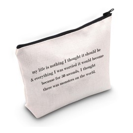 PYOUL ITYSL TV Show Inspired Gift for 50 Seconds Makeup Bag T Robinson Fan Cosmetic Bag TV Show Merch, beige