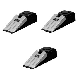 Operitacx 3pcs Door Stop Alarm Door Stopper Wedge Stack Alarm Power Switch Alarm Ultrahigh Loudness Alarm Door Wedge Door Stopper Alarm Sensitivity Button Alarm Heavy Door Stop Black