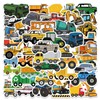 Deen Excavator Stickers, Set of 50, Children's Stickers, Car Construction
