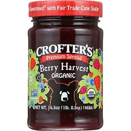 Crofter's Organic Berry Harvest Fruit Spread, Non GMO, USDA Organic, 16.5 Ounce (Pack of 6)