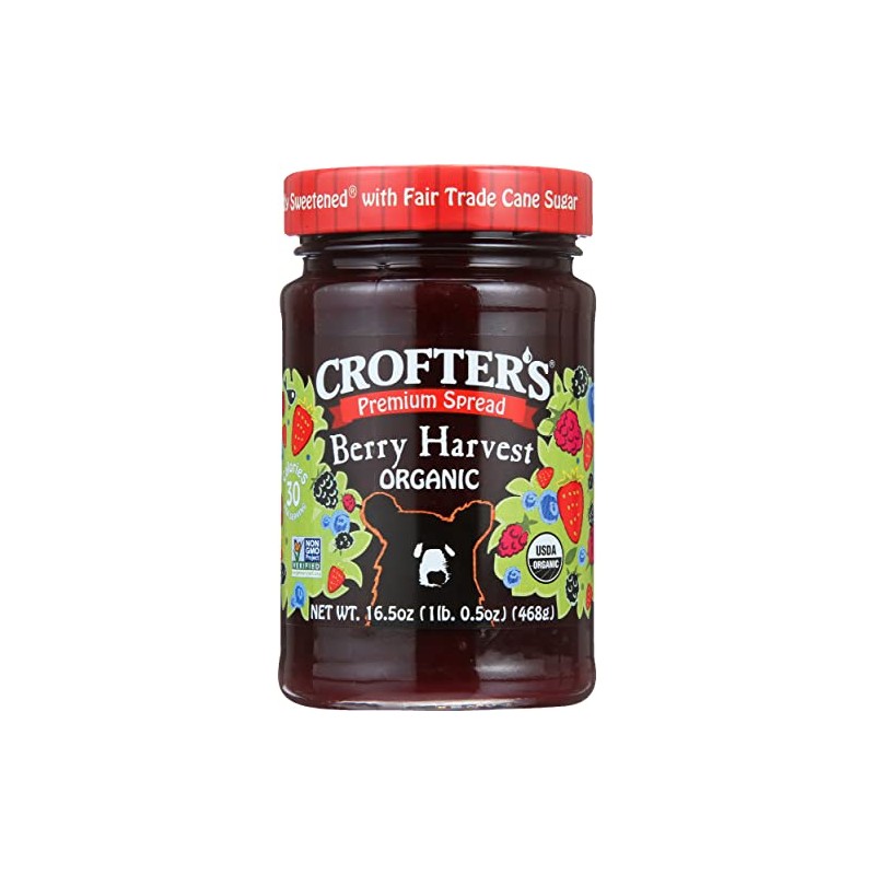 Crofter's Organic Berry Harvest Fruit Spread, Non GMO, USDA Organic,