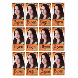 BIGEN Pack de 12 tintes marca bigen polvo tono,bp castano medio 46 - Producto Original de Alta Calidad, Entrega Rápida y Segura, Garantía Incluida    