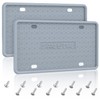 QiqaMole 2 Pack Silicone License Plate Frame, Front Back License