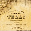 Texas Map Store 1876 Great Texas & Southwestern Cattle Trails