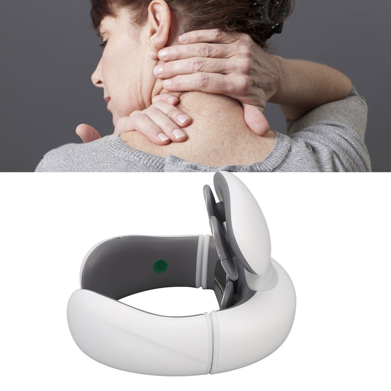 USB Intelligent Neck Massager 6 Modes Kneading Hot Compress TENS