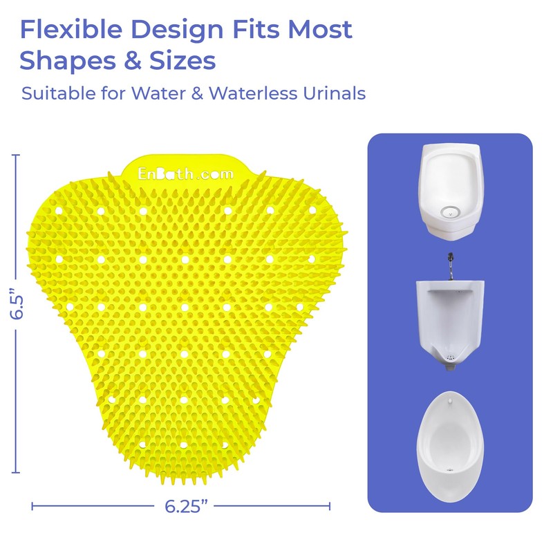 Urinal Screen Deodorizer for Men's Bathroom (12 Pack), Lemon Scented