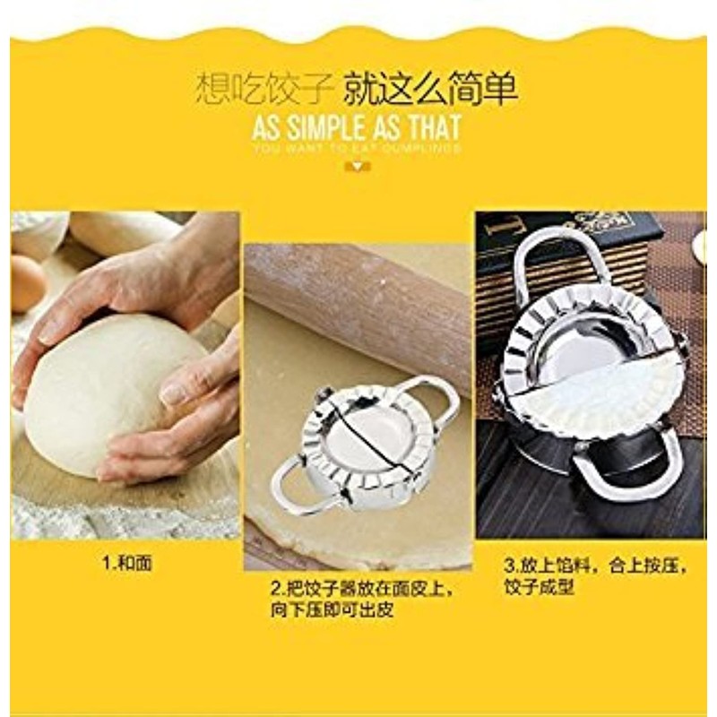 Dough Press, Windspeed Dumpling Maker Stainless Steel Ravioli Pierogi Make