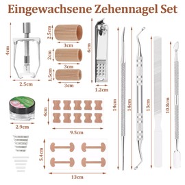 Ingrown Toenails Set, Nail Clip, Toenails, Ingrown Toenail Correction for Nail Fungus, Foot Care, Nail Clippers Set, Toenails for Men and Women, Pack of 102