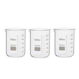 Laboratory Beaker Low Shape with Augusion. Borosilicate (Boro 3.3). Measuring Cup (50ml, 3)
