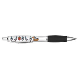 DV DESIGN 1 x Pigeon Black Pen - Funny Garden Bird Animals Joke Stationary School Equipment Teacher Friend Girls Boys Christmas Birthday #80645