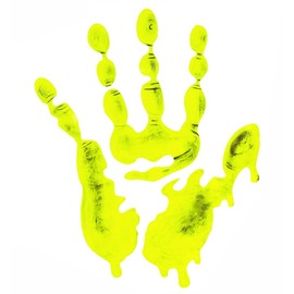 BIKE-label Car Motorcycle Sticker Zombie Hand Neon Yellow 400099VA