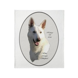 CafePress White German Shepherd Throw Blanket Super Soft Fleece Plush Throw Blanket, 60"x50"