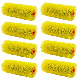 YLTOLOO 8 Pcs Textured Paint Roller Covers, 4 inch Large Textured Foam Drywall Texture Paint Rollers, House Paint Roller Covers for Art Painting Walls Ceilings
