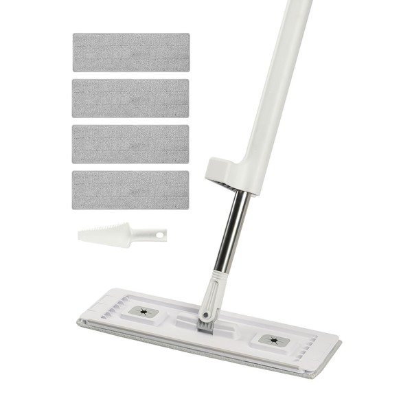 VEVOR Flat Mop, Self Wringing, Microfiber Floor Cleaner with 4