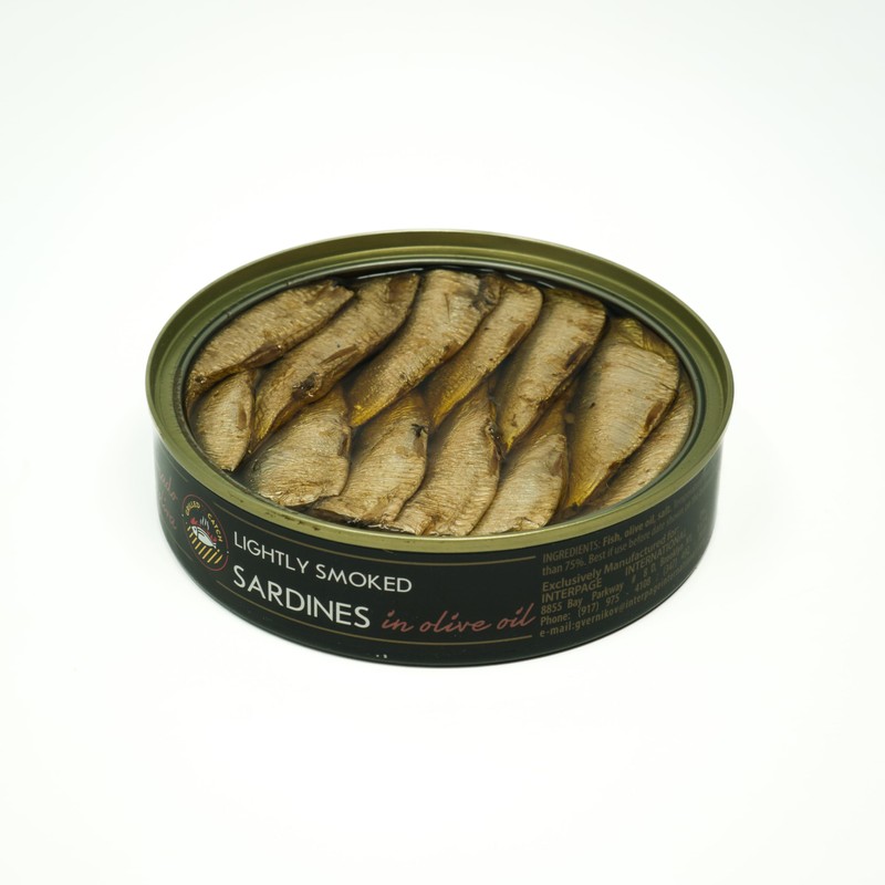 Grilled Catch Wild Caught Brisling Sardines Lightly Smoked in Olive