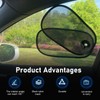 lekiliky 2PCS Car Side Windows Shades, Sunscreen Anti-glare Door Side