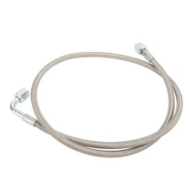 Car Turbo Oil Feed Pipe, Turbo Oil Feed Line 4AN 90 Degree Stainless Steel Braided Oil Feed Tube Pipe Hose (91.4cm / 36in)