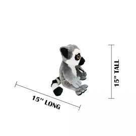 FIESTIA Lemur, Big Eyes Realistic Cute Stuffed Animal Plush Toy, Kids Gift 15" F4330