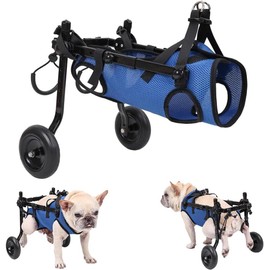 IVhomeshop Dog Wheelchair, Adjustable Pets Cart Wheelchair for Back Legs,Dog Leg Brace and Hip Support, Assist Small Pets with Paralyzed Hind Limbs to Recover Their Mobility(Size M)