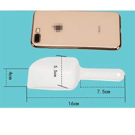 3 PCS Multi-Purpose Thicken PP Transparent Frosted Plastic Kitchen Scoops for Ice Flour Powder Spoon Dry Nuts Coffee Bean Rice Sugar Shovel in House and Wedding Party Buffet