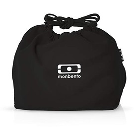 monbento - MB Pochette Bento lunch bag - Polyester lunch tote - Suitable for MB Original MB Square & MB Tresor Bento boxes (M, Black)