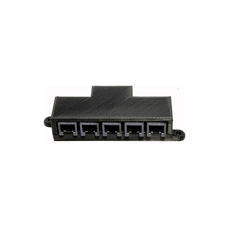 TAMS Elektronik 73-80496-01-C XL Splitter RJ12 6-Pin Mounted Black