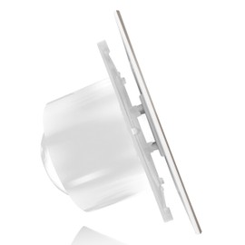 DOSPEL Veroni Glass Bathroom Fan 100 mm White, High Energy Efficiency, Ultra Quiet Operation, Wall Mounted Extractor Fan, Durable, for Toilet and Bathroom, 230 V