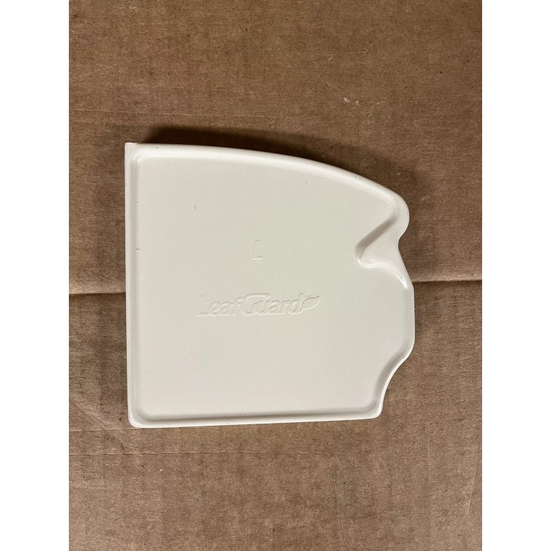 LEAFGUARD Eggshell LEAF GUARD Aluminum SEAMLESS Gutter Left End Cap