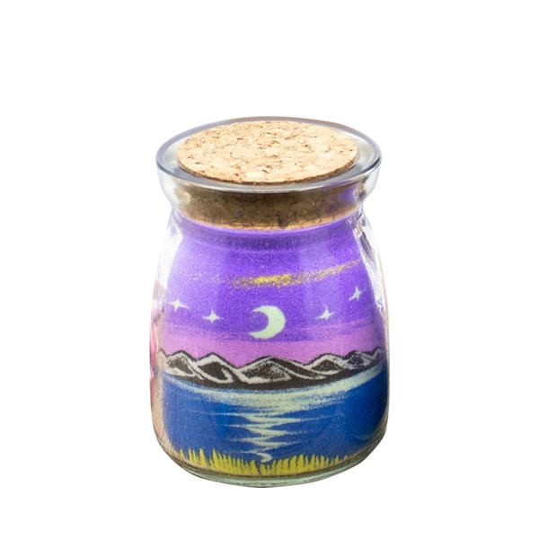 Vikooyes Sand Art In Bottle,Office Desk Art Decor,Completed Artwork,Sand Painting