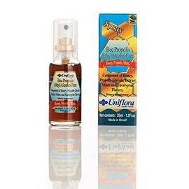 Uniflora Brazilian Green Bee Propolis Throat Spray – Alcohol-Free – Natural Eucalyptus Flavor – Soothing