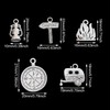 Honbay 50PCS Alloy Camping Charms Pendant Camper Trailer Compass Fire
