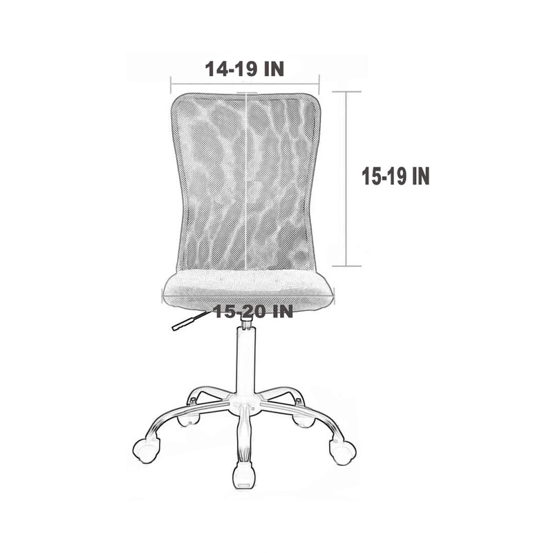 Deisy Dee Velvet Stretch Armless Office Chair Covers - Colorful