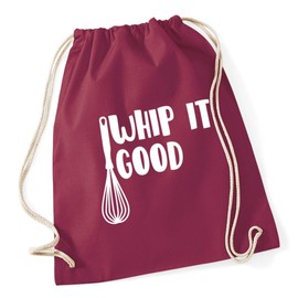 Hippowarehouse Whip it good baking Drawstring Cotton School Gym Kid Bag Sack 37cm x 46cm, 12 litres