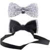 Onwon Rhinestone Bow Ties Party Banquet Glitter Bowties with Adjustable