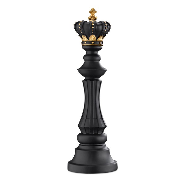 Navaris Chess Statue Decor Piece - 16" Tall Decorative Resin