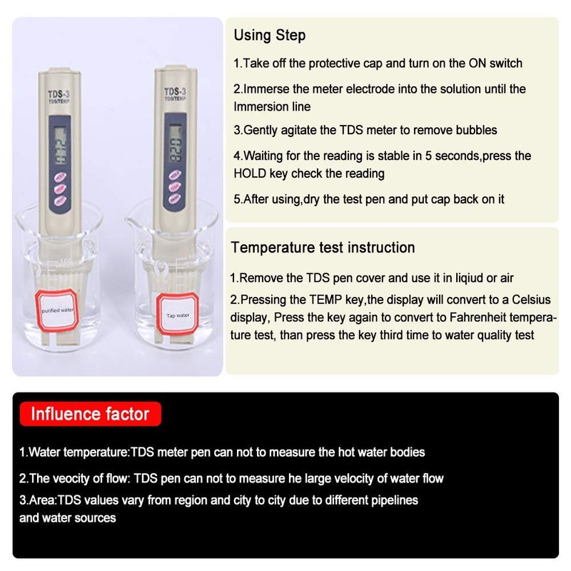 ZOYUBS TDS Meter, Water Quality Meter, TDS Meter, TDS Meter,