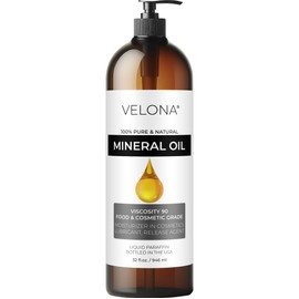 Velona Food Grade Mineral Oil 90 Viscosity NF USP Grade - 32 Fl Oz | for Cutting Boards, Countertops and Butcher Blocks, Stainless Steel, Knife, Tool, Machine, and Equipment | Made in The USA