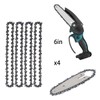 Pack of 4 Chainsaw Chains, Replacement Chains, 6 Inch Mini