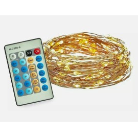 Radiance Lot Of 5 33ft LED String Light 100 LED Copper Wire Warm White Dimmable w/Remote