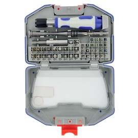 Tivoly – 46 Piece Multi Purpose Screwdriver Set – 22 Precision Bits 4 mm + 19 Torsion Bits 6.35 mm + Accessories and Screw Handles – Kit with All Essential Tools