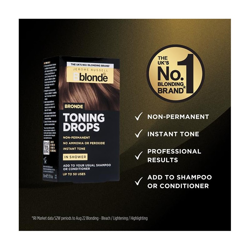 Jerome Russell Bblonde Bronde Toning Drops - Non-Permanent Bronde Hair