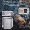 Boundless Voyage Titanium Pot Pan Set with Folding Handles Outdoor