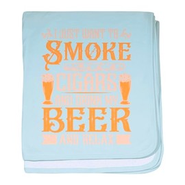 CafePress I Just Want to Smoke Cigars Cigar SMO Baby Blanket, Super Soft Newborn Swaddle