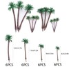 Wenrou Pack of 24 Plastic Coconut Palm Trees, Plastic Coconut
